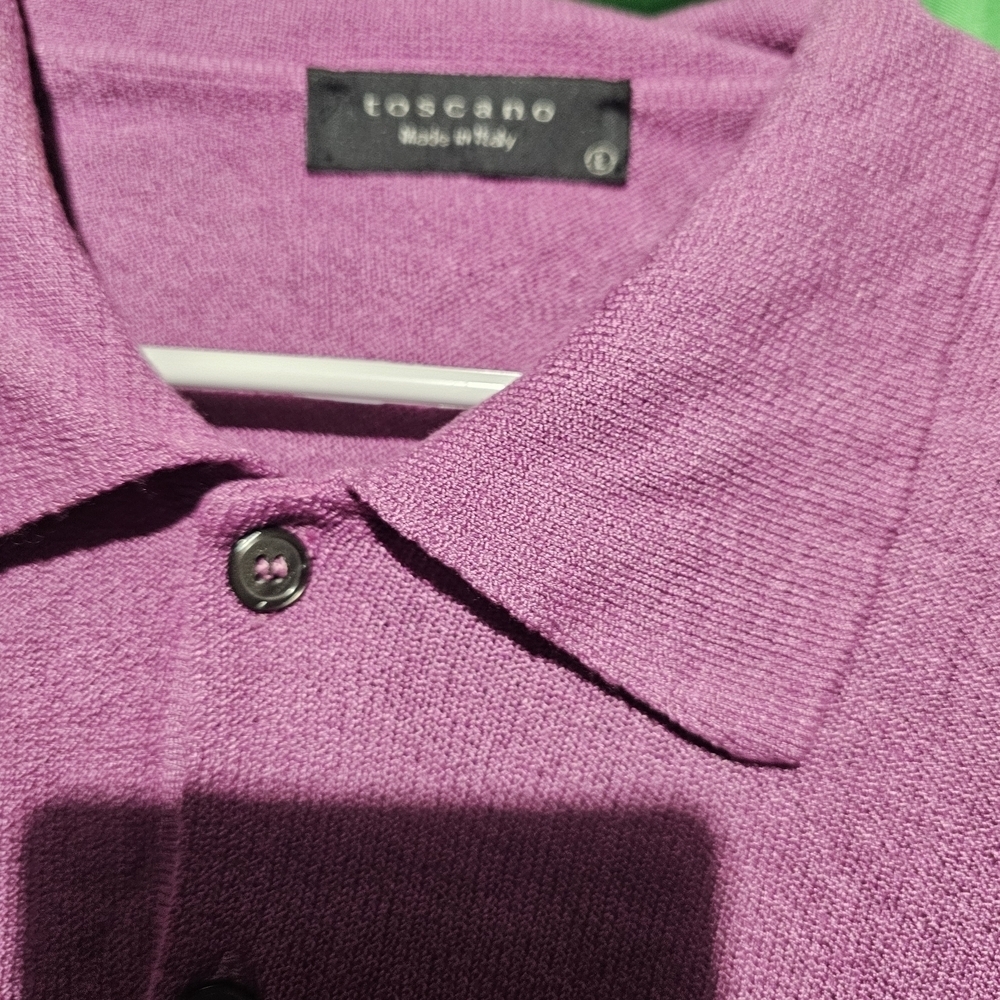 Toscano Soft Polo Shirt EUC Large - No Stains - No Holes - Picture 2 of 3